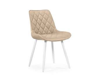 Стул на металлокаркасе Баодин Б/К бежевый / белый