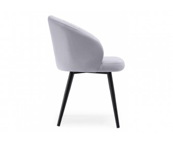 Стул на металлокаркасе Бэнбу черный / velutto 49