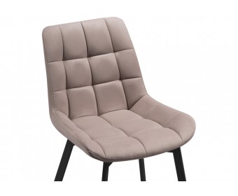 Стул на металлокаркасе Челси латте / черный каркас