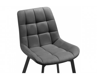 Стул на металлокаркасе Челси темно-серый / черный