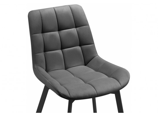 Стул на металлокаркасе Челси темно-серый / черный в Каменске-Уральском