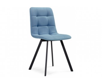 Стул на металлокаркасе Чилли голубой / черный