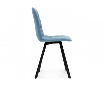 Стул на металлокаркасе Чилли голубой / черный