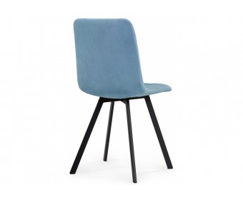 Стул на металлокаркасе Чилли голубой / черный