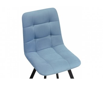 Стул на металлокаркасе Чилли голубой / черный