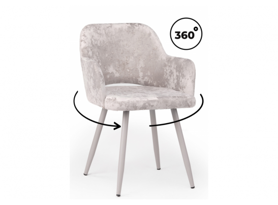 Стул на металлокаркасе Эолин 360 латте (simple 008) / серый в Каменске-Уральском