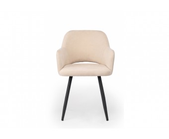 Стул на металлокаркасе Эолин бежевый (glory 03) / черный