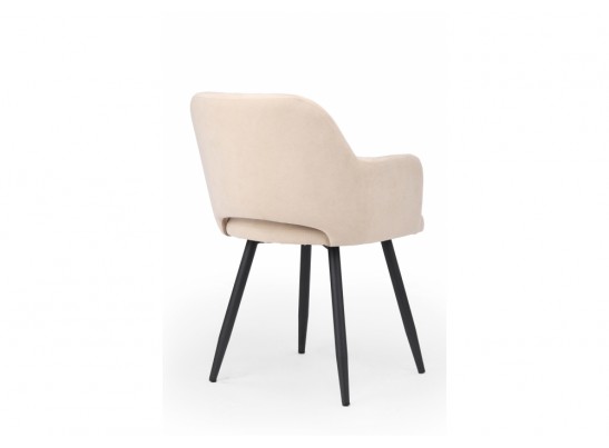 Стул на металлокаркасе Эолин бежевый (glory 03) / черный в Каменске-Уральском