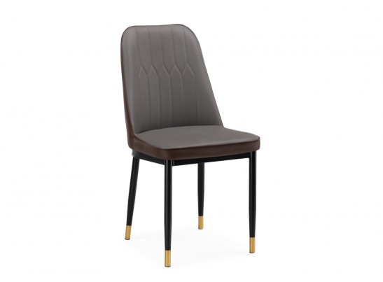 Стул на металлокаркасе Flor gray / brown / black в Каменске-Уральском
