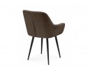 Стул на металлокаркасе Флюид коричневый (glory 08) / черный в Каменске-Уральском
