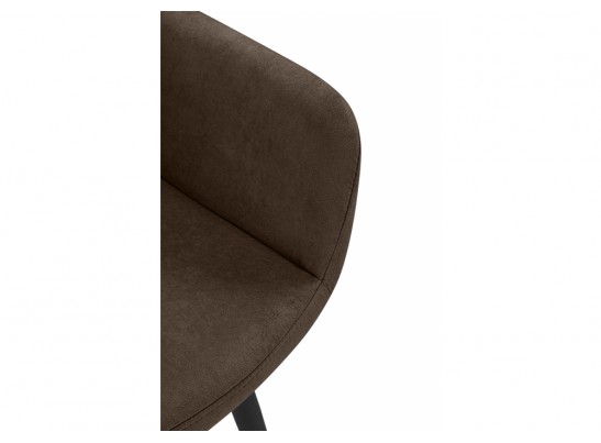 Стул на металлокаркасе Флюид коричневый (glory 08) / черный в Каменске-Уральском