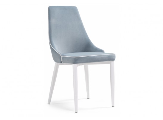 Стул на металлокаркасе Kora 1 light blue / white в Каменске-Уральском