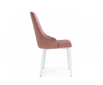 Стул на металлокаркасе Kora dark pink / white