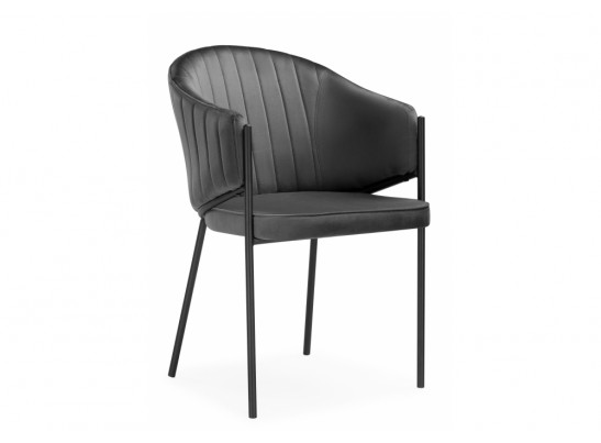 Стул на металлокаркасе Kortni dark grey / black в Каменске-Уральском