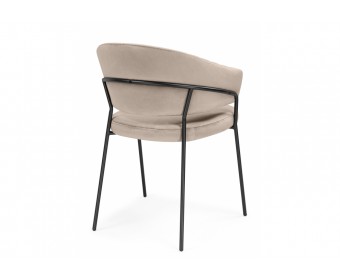 Стул на металлокаркасе Лео светло-коричневый (H-61) / черный