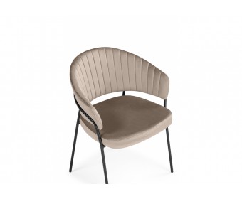 Стул на металлокаркасе Лео светло-коричневый (H-61) / черный