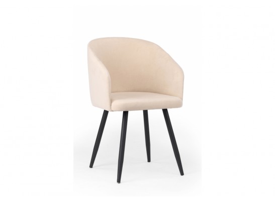 Стул на металлокаркасе Монер бежевый (glory 03) / черный в Каменске-Уральском