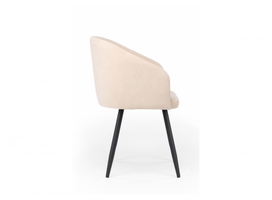 Стул на металлокаркасе Монер бежевый (glory 03) / черный в Каменске-Уральском