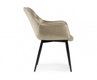 Стул на металлокаркасе Remo champagne / black