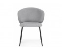 Стул на металлокаркасе Рикко серый (81 cloud) / черный в Каменске-Уральском