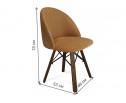 Стул на металлокаркасе SHT-ST35/S70 горчичный / темный орех / черный в Каменске-Уральском