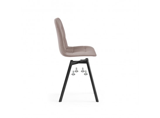 Стул на металлокаркасе Чилли латте / черный в Каменске-Уральском