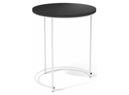 Журнальный столик Sheffilton SHT-CT7 камень пьетра черный / белый муар в Каменске-Уральском