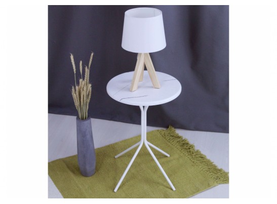 Журнальный столик Sheffilton SHT-CT12-1 белый мрамор / белый муар в Каменске-Уральском