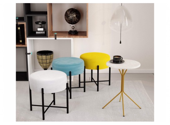 Журнальный столик SHT-CT12-1 бетон хафит / золото в Каменске-Уральском