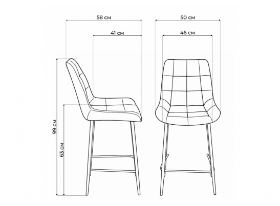 Полубарный стул Челси 360 темно-серый (zd 995) / серый в Каменске-Уральском