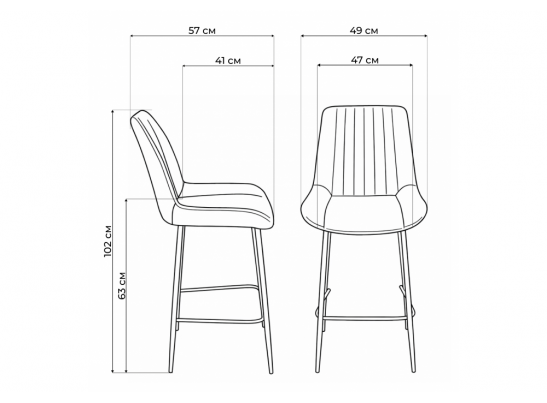 Полубарный стул Седа 360 темно-серый (zd 995) / серый в Каменске-Уральском