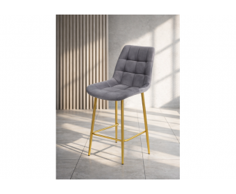 Полубарный стул Челси темно-серый (zd 995) / золотой