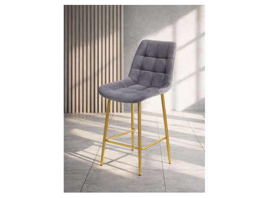 Полубарный стул Челси темно-серый (zd 995) / золотой в Каменске-Уральском