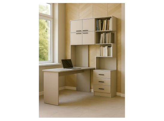 Компьютерный стол Эльброни левый кашемир в Каменске-Уральском