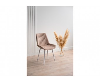 Стул на металлокаркасе Седа бежевый (zd 210) / белый