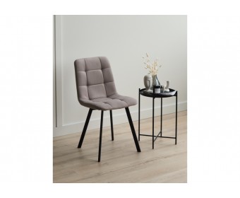 Стул на металлокаркасе Чилли латте / черный