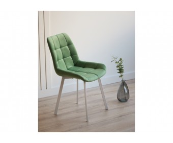 Стул на металлокаркасе Челси П фисташковый (zd 651) / белый