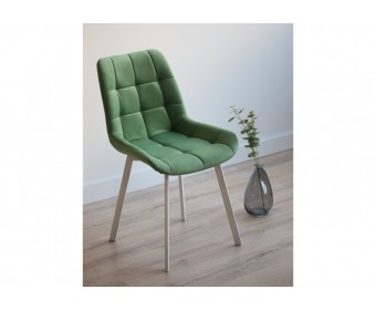 Стул на металлокаркасе Челси П фисташковый (zd 651) / белый