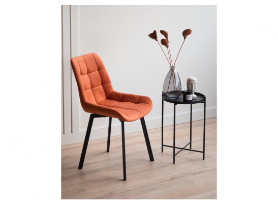 Стул на металлокаркасе Челси 360 П терракотовый (zd 432) / черный в Каменске-Уральском