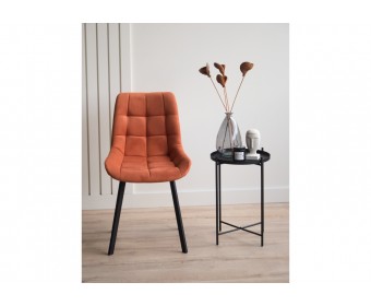 Стул на металлокаркасе Челси 360 П терракотовый (zd 432) / черный