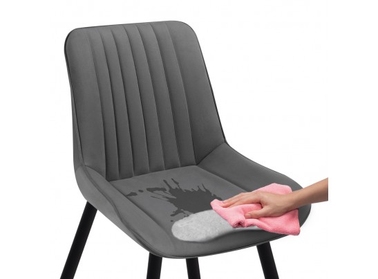 Комплект стульев Вейв 4 шт темно-серый / черный в Каменске-Уральском