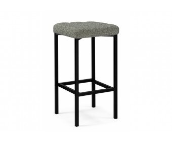 Барный стул Лофт рогожка графит / черный матовый
