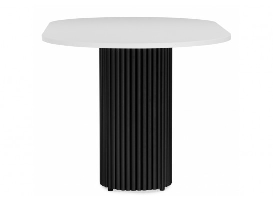 Деревянный стол Барон О 160 х 90 белая пленка шагрень / черный в Каменске-Уральском