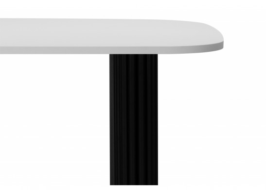 Деревянный стол Бавария B 160 х 90 белая пленка шагрень / черный в Каменске-Уральском