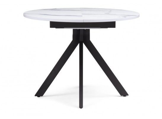 Деревянный стол Бетина мрамор белый / черный каркас в Каменске-Уральском