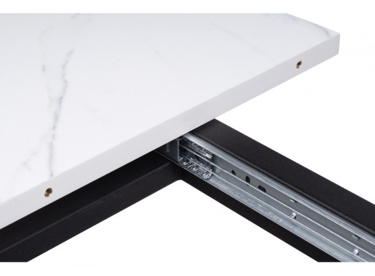 Деревянный стол Бетина мрамор белый / черный каркас в Каменске-Уральском