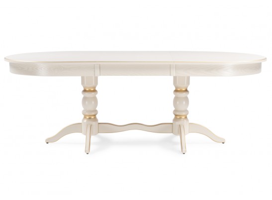 Деревянный стол Дейвер 160(220)х100 слоновая кость / золото в Каменске-Уральском