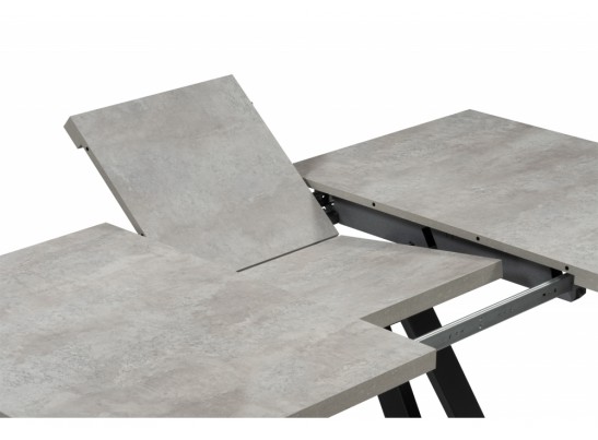 Деревянный стол Райн 32 116(160)x77 раздвижной цемент / черный в Каменске-Уральском