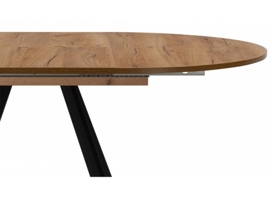 Деревянный стол Курт 90 / 130 дуб крафт золотой / черный матовый в Каменске-Уральском