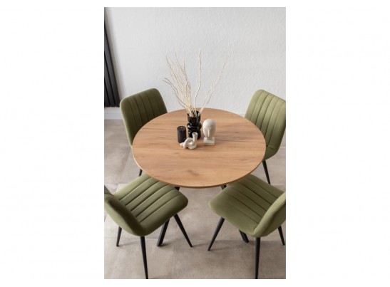 Деревянный стол Курт 90 / 130 дуб крафт золотой / черный матовый в Каменске-Уральском